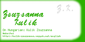 zsuzsanna kulik business card